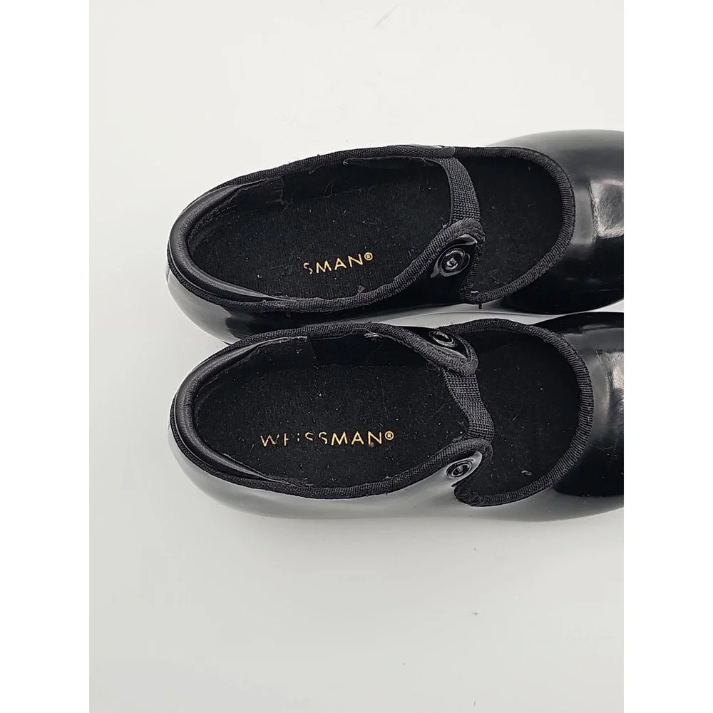 Weissman W600 Black Patent Tap Shoes Child Size 11.5 Mary Jane Dance